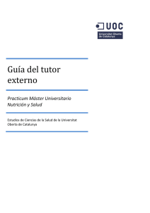 Guía del tutor externo - Universitat Oberta de Catalunya