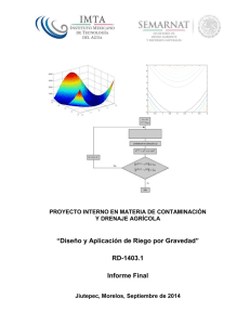 Diseño y Aplicación de Riego por Gravedad