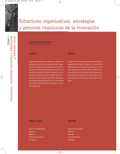 Estructuras organizativas, estrategias y personas