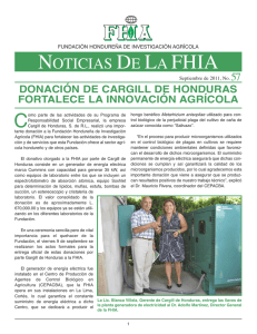Noticia-FHIA 57 Donación de CARGILL de Honduras fortalece la
