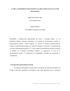 ¿Cabe la discriminación positiva en relación - E