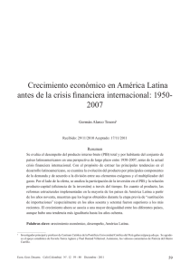 Crecimiento económico en América Latina antes de la crisis