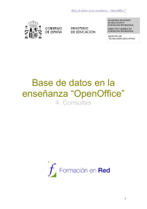 Base de datos en la enseñanza “OpenOffice”