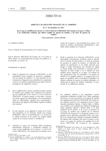 Directiva de Ejecución 2013/63/UE de la Comisión, de 17