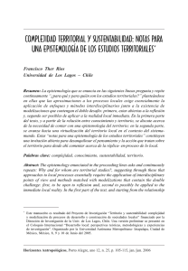 complejidad territorial y sustentabilidad: notas para una