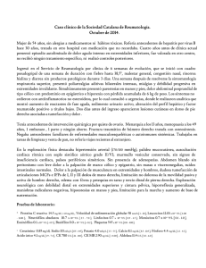 Caso clínico de la Sociedad Catalana de Reumatologia. Octubre de