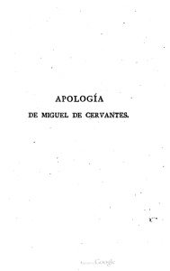 Apología de Miguel de Cervantes sobre los yerros que se le han