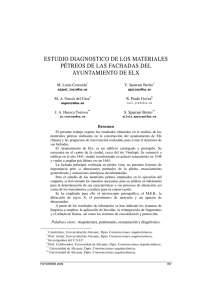 estudio diagnostico de los materiales pétreos de las fachadas