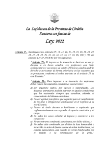 1. Ley 9822 (Reforma del 214-63)
