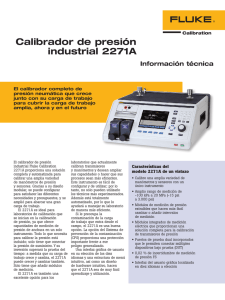 Calibrador de presión automatizado 2271A