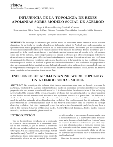 influencia de la topología de redes apolonias sobre modelo social