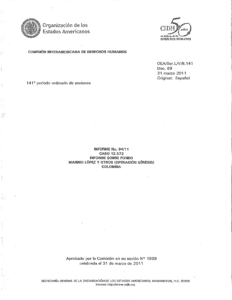 Informe de Fondo - Corte Interamericana de Derechos Humanos