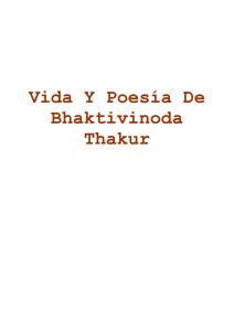 Vida y poesia de Bhaktivinoda Thakur pdf