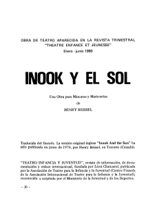 "Inook y el Sol". Una obra para máscaras y marionetas