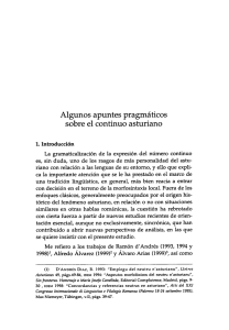Algunos apuntes pragmáticos sobre el continuo asturiano