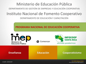Ministerio de Educación Pública Instituto Nacional de Fomento