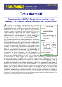 Tesis doctoral - Revista Ecosistemas