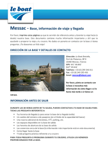 Messac - Base, información de viaje y llegada
