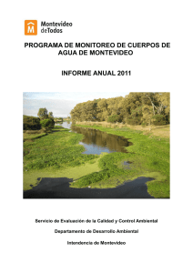 Programa de monitoreo de cuerpos de agua 2011