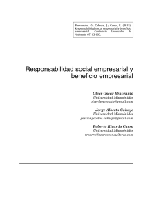 Responsabilidad social empresarial y beneficio empresarial