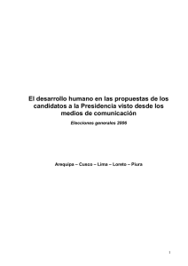 El desarrollo humano en las propuestas de los candidatos