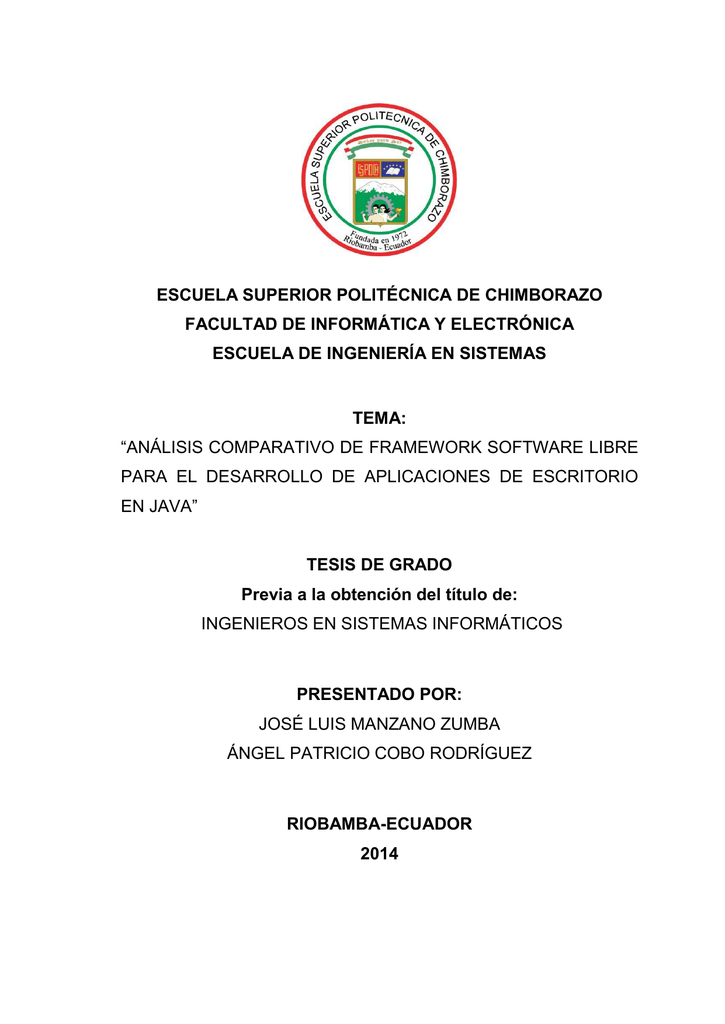 escuela superior politécnica de chimborazo facultad de informática