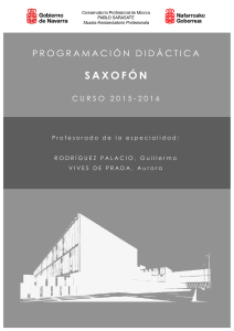 Saxofón - Conservatorio Profesional de Música Pablo Sarasate