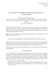 reflexión en torno al derecho humano a la educación