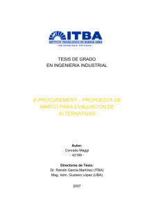 E-procuremet - Propuesta de marco para la evaluación