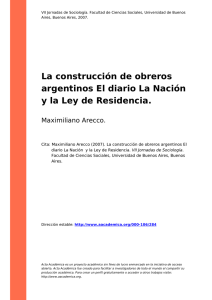 La construcción de obreros argentinos El diario La Nación y la Ley