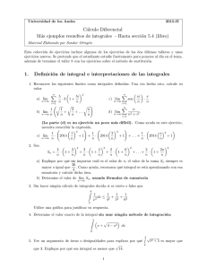 Cálculo Diferencial Más ejemplos resueltos de integrales