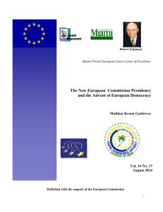 The New European Commission Presidency and the Advent of