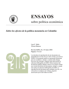 Sobre los efectos de la política monetaria en Colombia