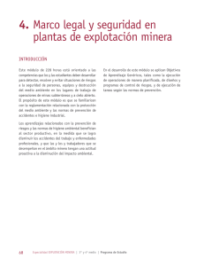 Módulo 4 - Marco legal y seguridad en plantas de explotación minera