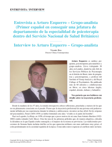 Entrevista a Arturo Ezquerro. Grupo - analista