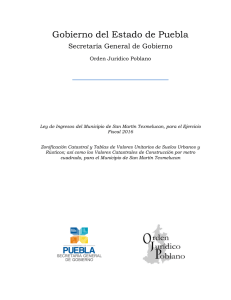 2016 - Orden Jurídico Poblano - Gobierno del Estado de Puebla