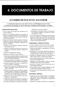 Acuerdo de paz en El Salvador: Síntesis del acuerdo de paz firmado