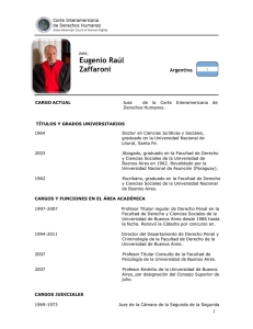 Eugenio Raúl Zaffaroni - Corte Interamericana de Derechos Humanos