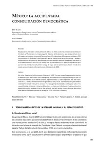 MÉXICO: LA ACCIDENTADA CONSOLIDACIÓN DEMOCRáTICA