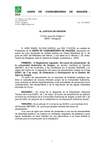 UNIÓN DE CONSUMIDORES DE ARAGÓN