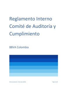 Reglamento Interno Comité de Auditoría y Cumplimiento