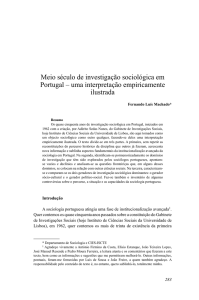 Meio século de investigação sociológica em Portugal