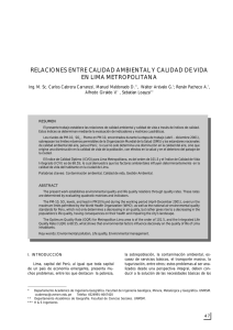 relaciones entre calidad ambiental y calidad de vida en lima