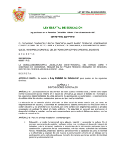 ley estatal de educación - Gobierno del Estado de Chihuahua