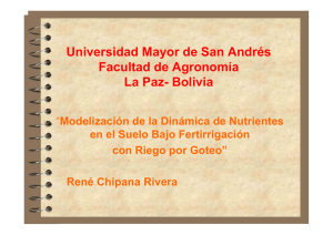 Universidad Mayor de San Andrés Facultad de Agronomía La Paz