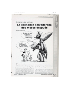 La economía salvadoreña dos meses después