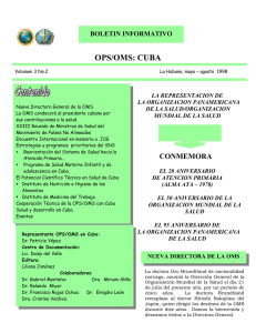 OPS/OMS: CUBA