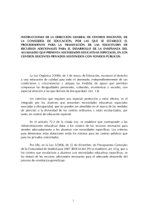 INSTRUCCIONES DE LA DIRECCI  N GENERAL DE CENTROS