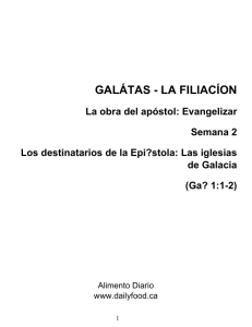 GALÁTAS - LA FILIACÍON