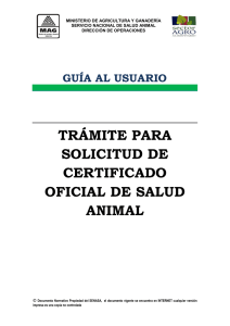 Certificado Oficial de Salud Animal